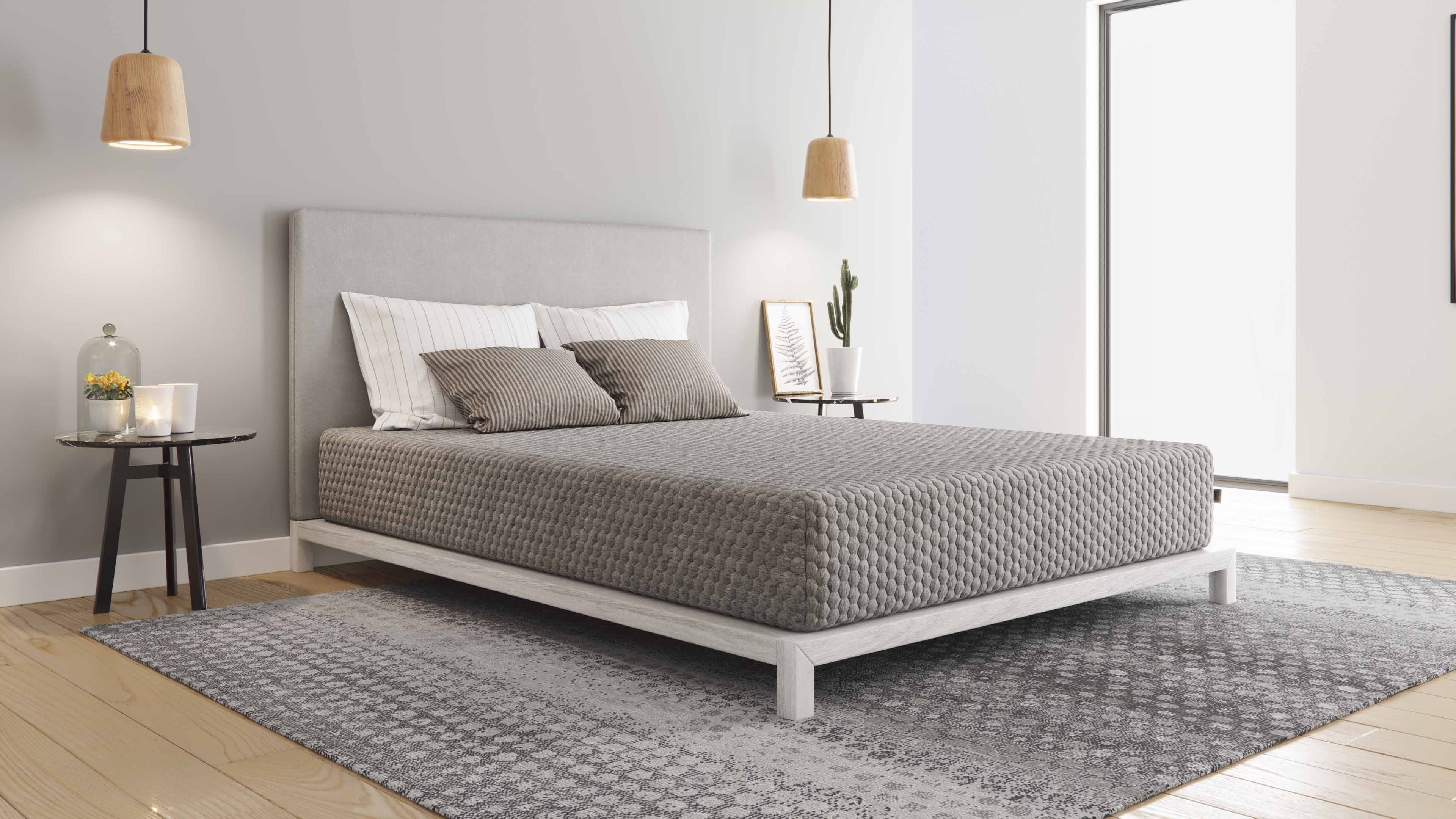 A photo of a bedroom with a mattress